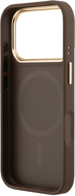 Панель Guess 4G Stripe MagSafe для Apple iPhone 17 Pro Bronze (3666339520496) - зображення 6