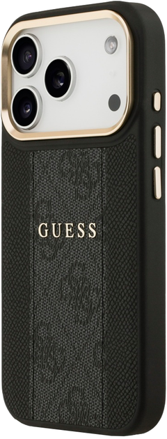 Панель Guess 4G Stripe MagSafe для Apple iPhone 17 Pro Max Black (3666339520342) - зображення 2
