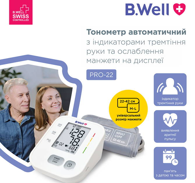 Тонометр автоматический B.Well PRO-22 - изображение 2