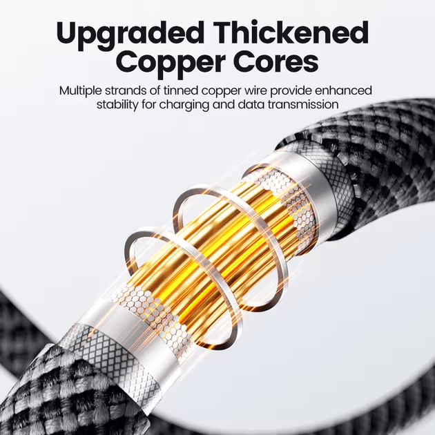 Кабель быстрой зарядки Toocki X111 c дисплеем Oled, Type-C 240W PD 3.1 для ноутбуков, телефонов - 2 метри - изображение 6