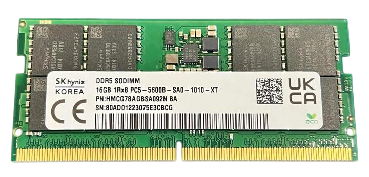Оперативная память SK Hynix 16GB SODIMM DDR5 5600MHz (HMCG78AGBSA092N) Б/У - изображение 3