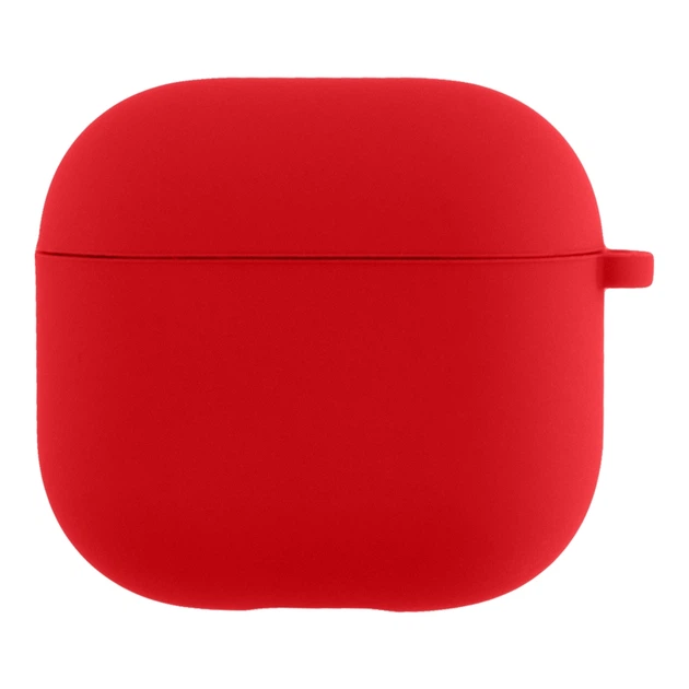Чохол Silicone Case з мікрофіброю для Airpods 3 Red - Фото 1 Чохол Silicone Case з мікрофіброю для Airpods 3 Red - зображення 1