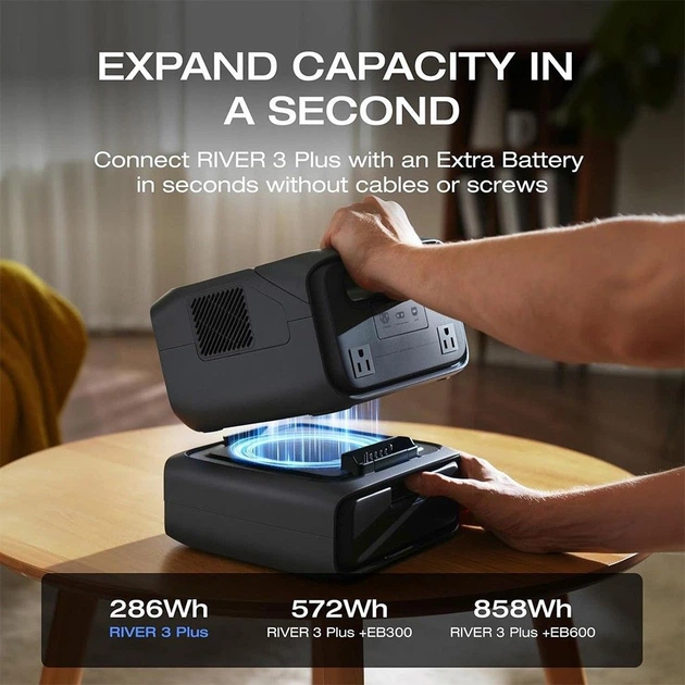 Зарядна станція EcoFlow RIVER 3 Max Plus Wireless (EFRIVER3MP-Wireless-EU-CBOX) - Фото 3 Зарядна станція EcoFlow RIVER 3 Max Plus Wireless (EFRIVER3MP-Wireless-EU-CBOX) - зображення 3
