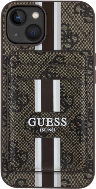 Панель Guess 4G Stripes with MagSafe Wallet для Apple iPhone 15 Brown (GUBPHCP15SP4RPSW) - зображення 2