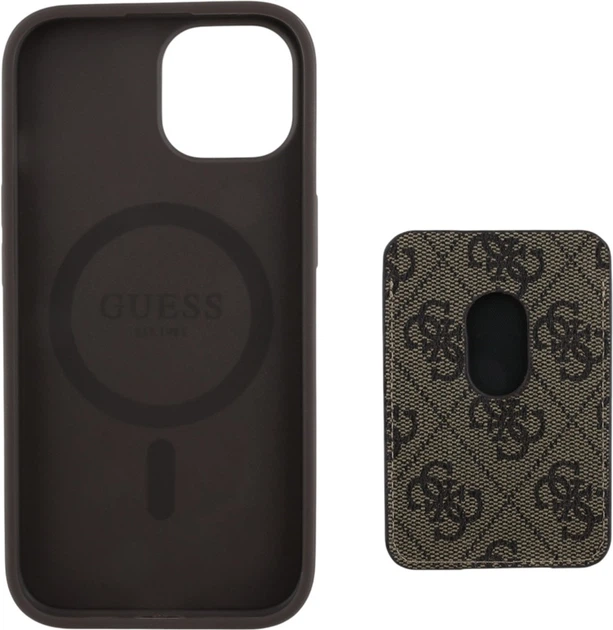 Панель Guess 4G Stripes with MagSafe Wallet для Apple iPhone 15 Brown (GUBPHCP15SP4RPSW) - зображення 5