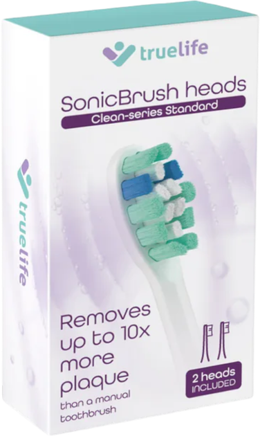 Насадки для зубної щітки Truelife SonicBrush Standard white 2 шт (TLATACLHSD2WA) - зображення 2