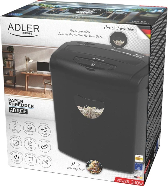 Шредер Adler AD 1038 Black (ad_1038b) - зображення 10