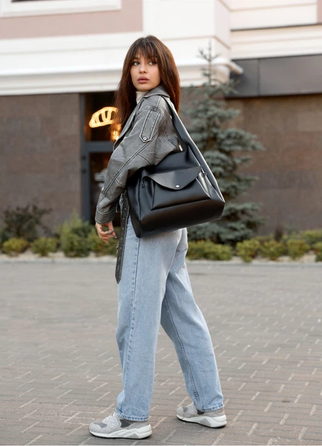 Женская сумка Sambag HOBO BLISS Черная 31 х 31 х 12 см (53453001) - Фото 7 Женская сумка Sambag HOBO BLISS Черная 31 х 31 х 12 см (53453001) - изображение 7