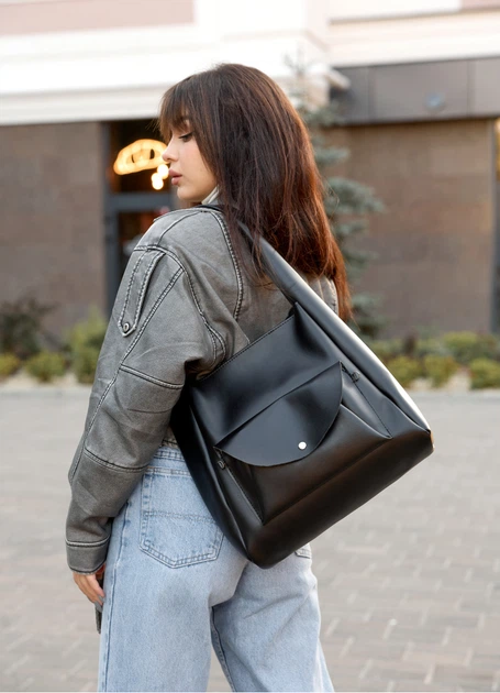 Женская сумка Sambag HOBO BLISS Черная 31 х 31 х 12 см (53453001) - Фото 8 Женская сумка Sambag HOBO BLISS Черная 31 х 31 х 12 см (53453001) - изображение 8