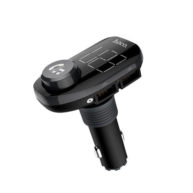 FM-трансмиттер Hoco E45 2.4A/2 USB Black - Фото 1 FM-трансмиттер Hoco E45 2.4A/2 USB Black - изображение 1