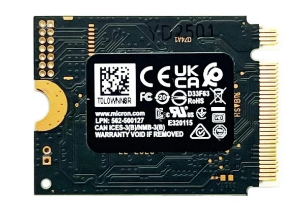 SSD накопичувач Micron 2400 512gb m.2 2230 PCIe 4.0 x4 3d qlc (mtfdkbk512qfm) - зображення 2