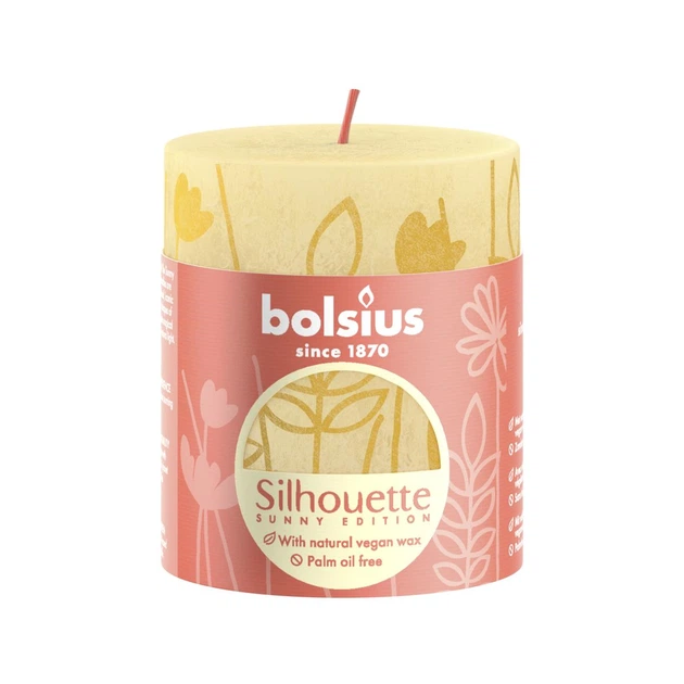 Свічка Рустик Bolsius Silhouette стовпчик 8х6.8см жовтий луг (BOL-700314) - Фото 1 Свічка Рустик Bolsius Silhouette стовпчик 8х6.8см жовтий луг (BOL-700314) - зображення 1