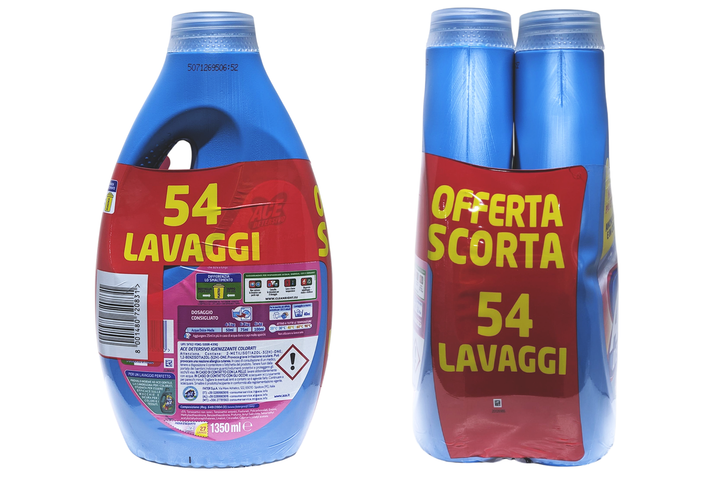 Рідкий засіб для прання кольорових речей ACE lavatr liq 27 mis ml. 1350 color x2 bipack (2700 ml) - изображение 2