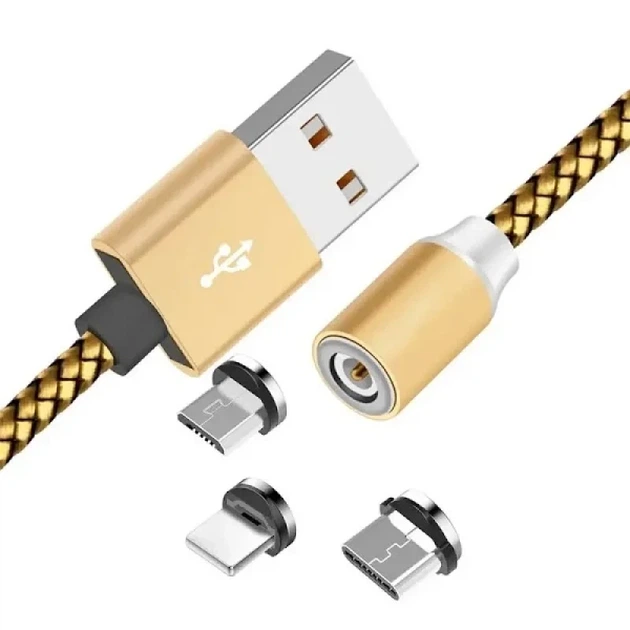 Кабель магнитный USB - Lightning + Micro USB + Type-C Magnet X-CABLE M3 (MX-00006229) - Фото 2 Кабель магнитный USB - Lightning + Micro USB + Type-C Magnet X-CABLE M3 (MX-00006229) - изображение 2