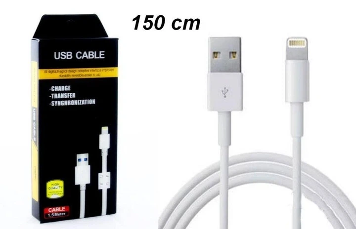 Кабель швидкої зарядки USB - Lightning DATA High Quality 1.5 м (MX-00006223) - Фото 4 Кабель швидкої зарядки USB - Lightning DATA High Quality 1.5 м (MX-00006223) - изображение 4