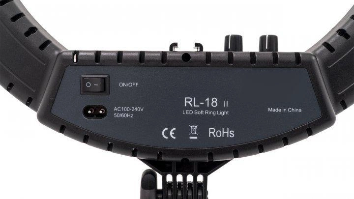 Профессиональное селфи-кольцо LED лампа No Brand RL-18 II 55W USB WiFi Bluetooth 45см с зеркалом и пультом (1892278394) - изображение 3