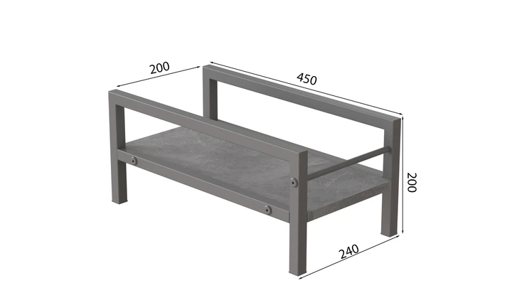 Підставка для системного блоку Ferrum-decor Нікі 21x24x45 Сірий ДСП Бетон 16мм (NIK0021) - зображення 2
