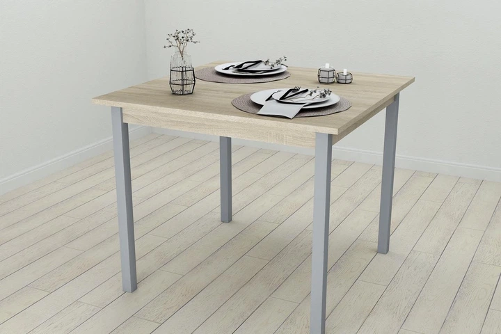 Стол кухонный Ferrum-decor Диего 75x80x80 Серый ДСП Сонома 16мм (DIE0060) - изображение 2