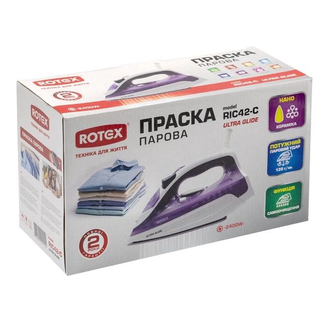 Утюг с паром Rotex RIC42-C Ultra Glide - Фото 5 Утюг с паром Rotex RIC42-C Ultra Glide - изображение 5