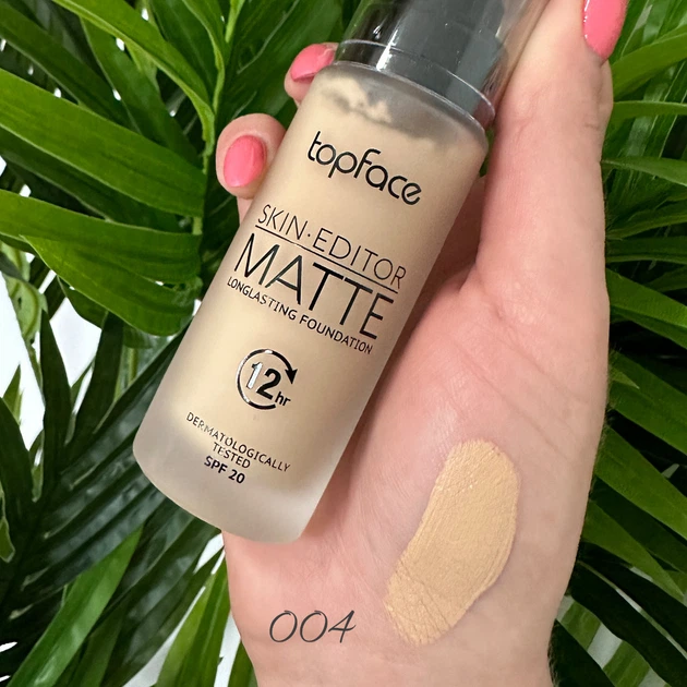 Тональная основа под макияж TopFace Skin Editor Matte PT465 №004 32 мл. Тональный крем матовый - изображение 5
