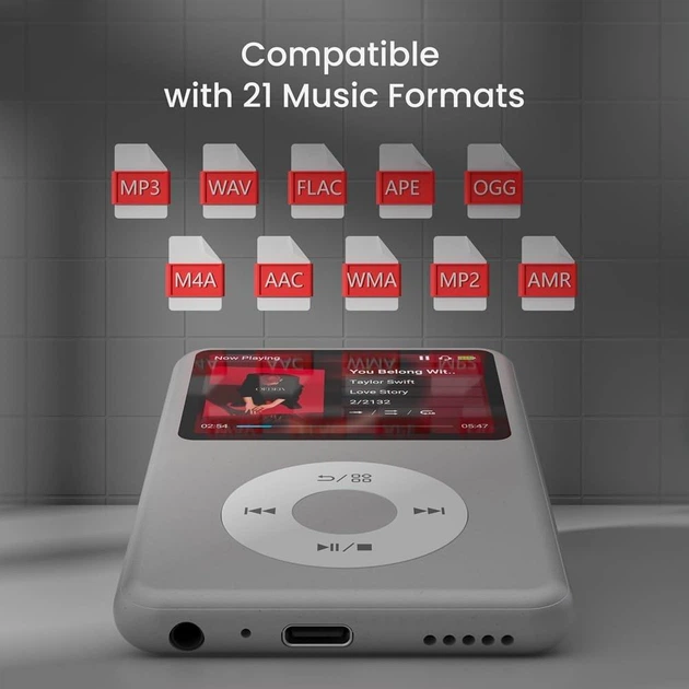 MP3-плеєр 128 GB з Bluetooth Innioasis Y1 Silver - изображение 6