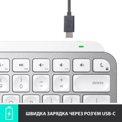 Клавиатура Logitech MX Keys Mini Minimalist US Pale Grey (920-010499) - изображение 10