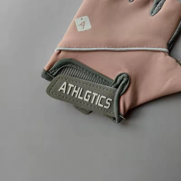 Женские спортивные перчатки SportPro для фитнеса с антискользящими накладками Безпалые Тренировочные M Серо-розовые (6600M) - изображение 12
