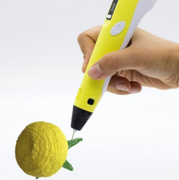 Набір 3D ручка з планшетом 3DPen-6 з ножицями та комплектом пластику 100 м Жовтий - изображение 3