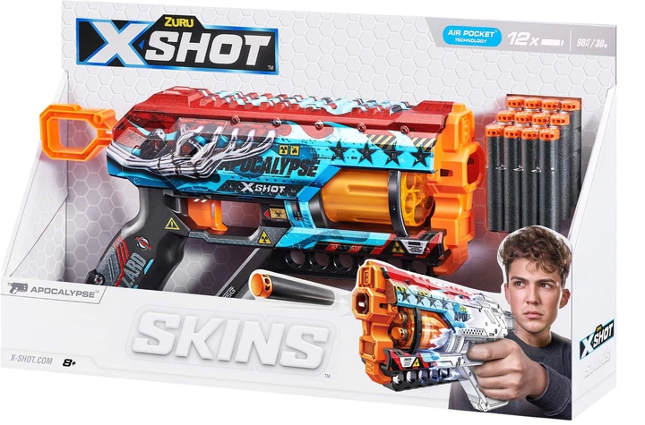 Wyrzutnia szybkostrzelna Zuru X-SHOT Skins Griefer Apocalypse 12 strzałek 36561 (193052045034) - obraz 2