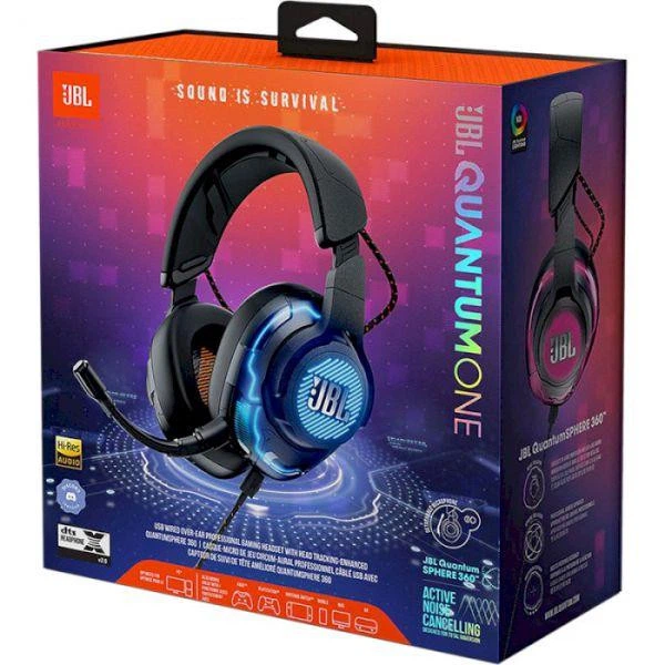 Комп'ютерна гарнітура JBL Quantum One Black (JBLQUANTUMONEBLK) - Фото 10 Комп'ютерна гарнітура JBL Quantum One Black (JBLQUANTUMONEBLK) - зображення 10