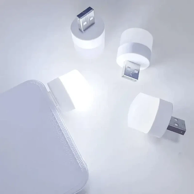 Портативная светодиодная USB Led лампа-фонарик ночник Холодная - изображение 4