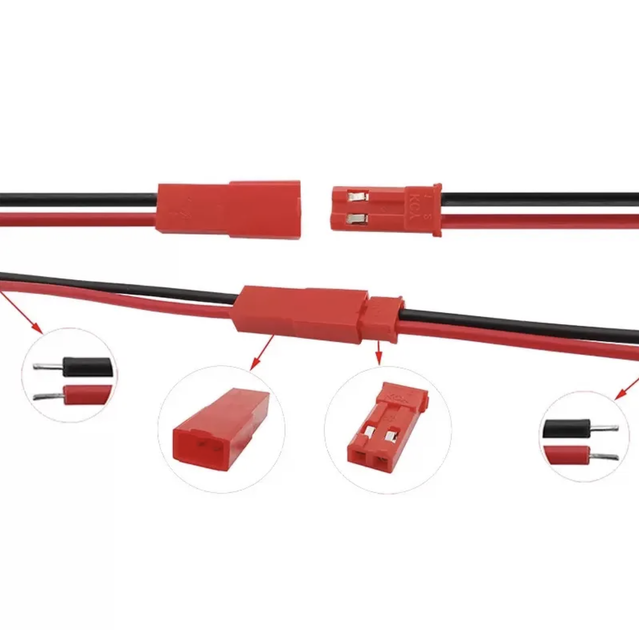 Комплект коннекторов SYP разъем JST-2P 26см для cветодиодной ленты 12V 10А 2pin - Фото 4 Комплект коннекторов SYP разъем JST-2P 26см для cветодиодной ленты 12V 10А 2pin - изображение 4