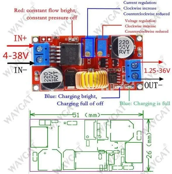 Понижающий преобразователь XL4015 DC DC с токограничением - изображение 13
