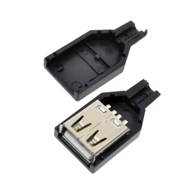 USB Type-A Female штекер розбірний для ремонту кабелів - Фото 1 USB Type-A Female штекер розбірний для ремонту кабелів - зображення 1