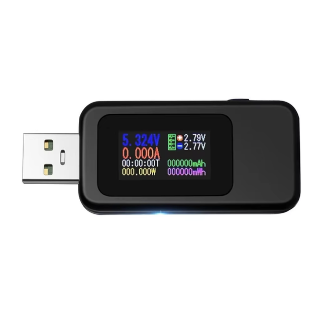 Цифровой USB тестер KEWEISI KWS-MX18L 200W 6.5A для измерения напряжения и тока - Фото 1 Цифровой USB тестер KEWEISI KWS-MX18L 200W 6.5A для измерения напряжения и тока - изображение 1