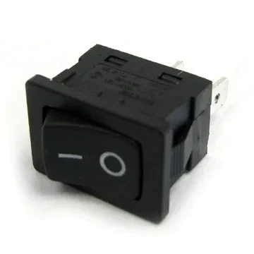 Кнопка двухпозиционная включения выключения KCD11 250V 3A Черная - изображение 3