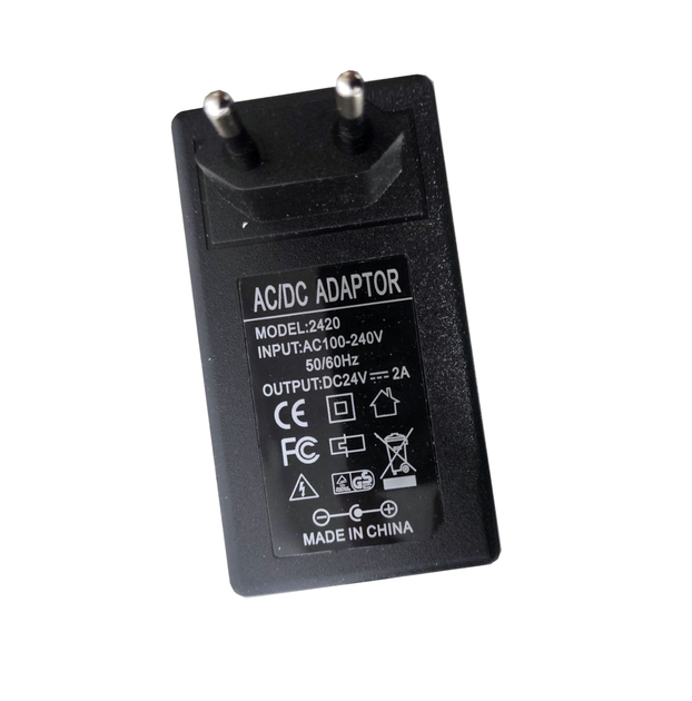 Импульсный блок питания 24V 2A 5.5x2.1mm AC Adapter 2420 - изображение 2