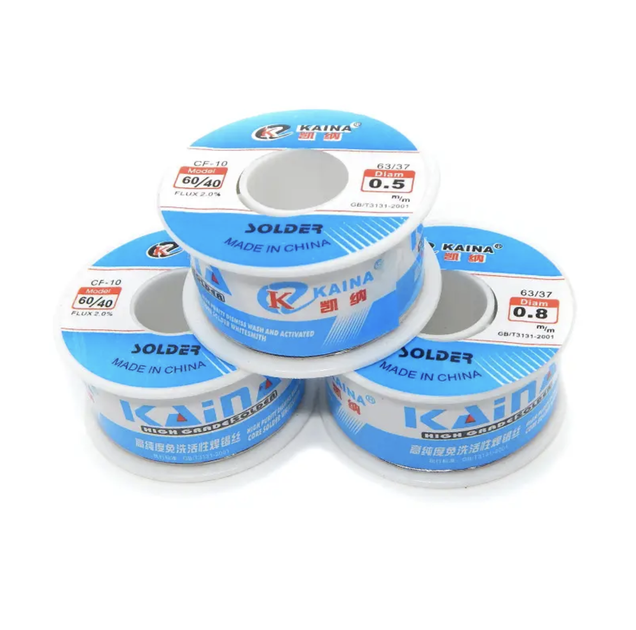 Припой с флюсом Kaina 0.8мм SOLDER CF-10 100г паяльная проволка Sn60Pb40 - Фото 2 Припой с флюсом Kaina 0.8мм SOLDER CF-10 100г паяльная проволка Sn60Pb40 - изображение 2