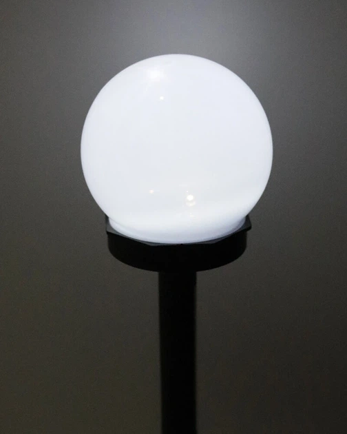 Вуличний світильник на сонячній батареї Goldlux 304711 Ball LED 6000K IP44 чорний - изображение 5