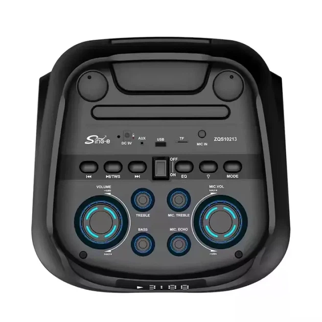 Безпровідна караоке-колонка SPS ZQS10213 з RGB підсвіткою 60 Вт 6000 мАг - зображення 4