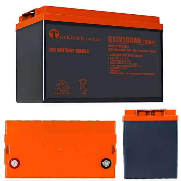 Гелевый аккумулятор Turkishh Solar 12V 100 Ah без обслуживания долговечность до 12 лет - Фото 3 Гелевый аккумулятор Turkishh Solar 12V 100 Ah без обслуживания долговечность до 12 лет - изображение 3