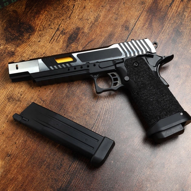 Страйкбольний пістолет Specna Arms SA-VGP20 Vapor Optics Ready airsoft Pistol Black and Silver - зображення 10