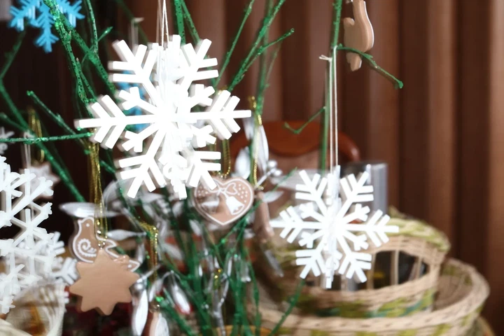 Декоративная Снежинка Christmas Snowflake 3Д Печать Белый 10 См - изображение 2
