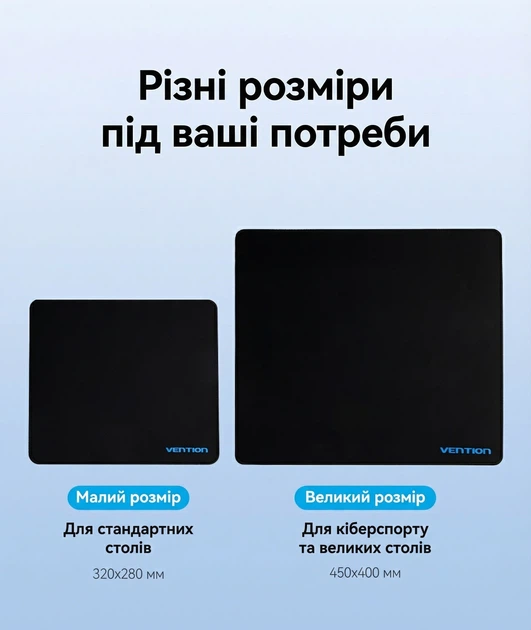 Игровой коврик для мыши Vention 320х280х4 мм прошитые края Черный (KDYB0) - изображение 9