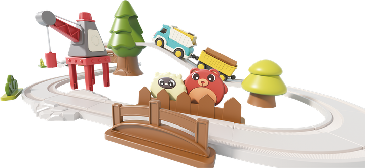 Игровой набор OTAMANKO Rail Land Школьный автобус 4 игровые секции со звуком (5320290) - Фото 2 Игровой набор OTAMANKO Rail Land Школьный автобус 4 игровые секции со звуком (5320290) - изображение 2