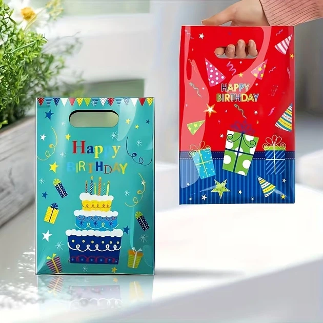 Пакеты подарочные CHI Happy Birthday ассорти 25х16 см набор 50 шт (202452) - изображение 2