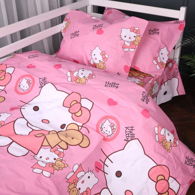 Наволочка MirSon Бязь 17-0903 Kitty Sweet Hearts 40 x 60 см (2200012398890) - изображение 3