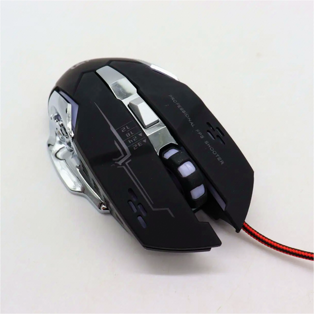 Ігровий комплект клавіатура та мишка з підсвічуванням USB чорний для PS3 PS4 PS5 Nintendo Switch Xbox - зображення 5