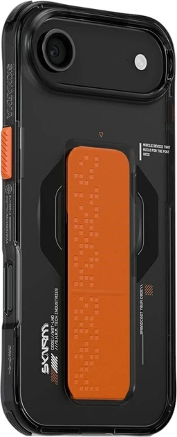 Etui SkinArma Haxa Magnetic Charging + Grip Stand do Apple iPhone Air Graphite (8886461248630) - obraz 3