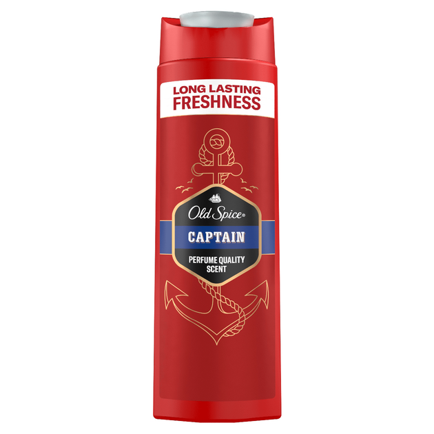 Гель для душу Old Spice Captain 3-в-1, 400 мл - Фото 1 Гель для душу Old Spice Captain 3-в-1, 400 мл - изображение 1